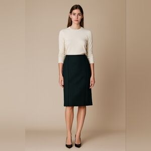 St. John Collection Wool Blend Skirt Size 6 Green